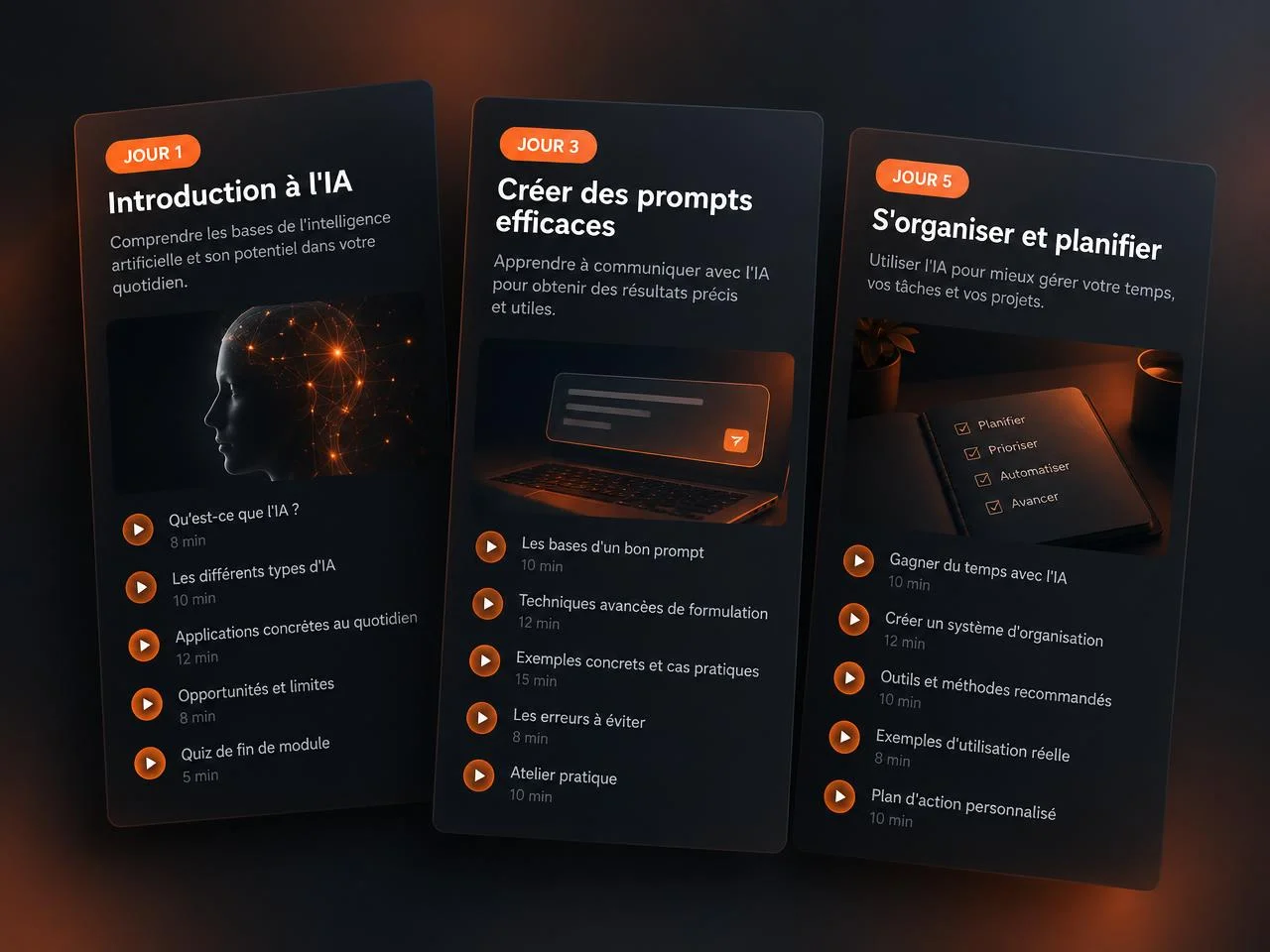 Aperçu des cours de la phase 1 : Phase 1 — Fondations du prompting